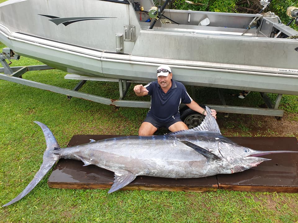 man with giant fish