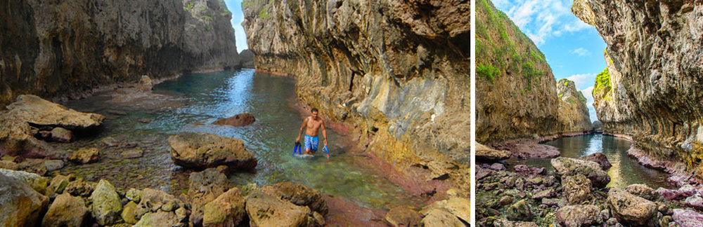 a person standing in a river