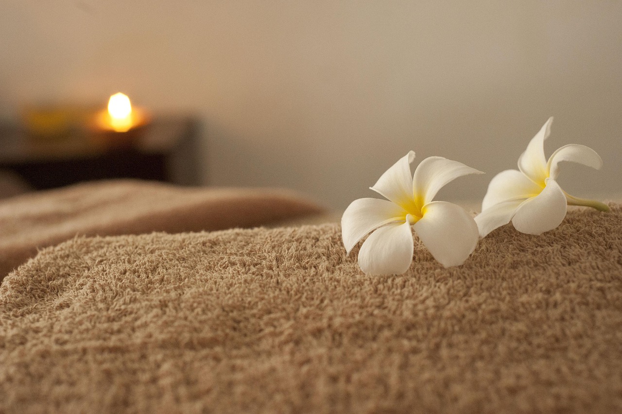 flowers in spa room