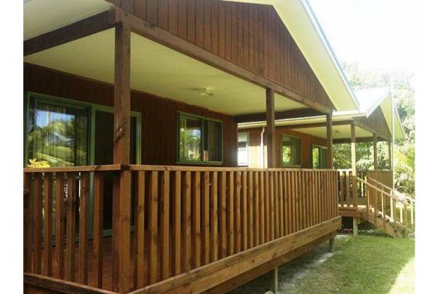 outside area of Nics bungalow