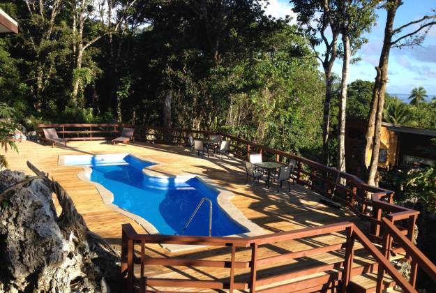 Swimming pool at accommodation Taloa Heights